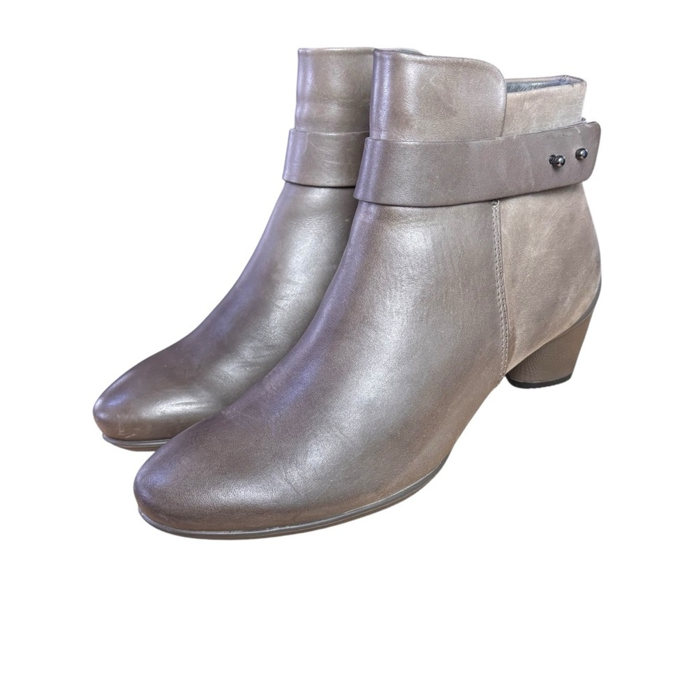 ECCO Sculptured 45 Leather Ankle Booties in Taupe – Women’s Sz EU 37 (US 6–6.5)